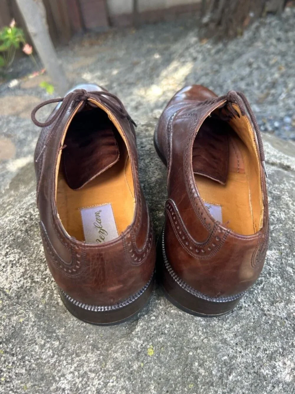Mezlan Men's Florence Brown Leather Cap  Toe Dress Shoes Size 8 W